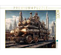 Puzzle · Immense véhicule de Train à Vapeur | Le monde des machines steampunk · 1000 pièces · Format assemblé 64 × 48 cm · CALVENDO Puzzle