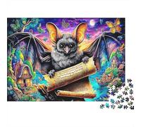 Puzzle Impossible 1000 pièces Chauve-Souris et parchemin 38x26 cm Enfants et Adultes dès 12 Ans Jeu Relaxation Intelligence Décoration intérieure