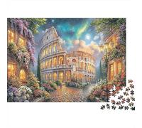 Puzzle Impossible 1000 pièces Romantic Colosseum Night Roman Colosseum 70x50cm Décoration de Maison, Relaxation et Intelligence pour Adultes et Adolescents à partir de 14 Ans