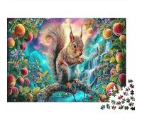 Puzzle Impossible 1000 pièces Squirrel Fantasy Squirrel on Branch 70x50cm Décoration de Maison, Relaxation et Intelligence pour Adultes et Adolescents à partir de 14 Ans