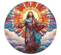 Puzzle Impossible Jésus dans Le Ciel pour Adultes 1000 pièces, Jeu Familial interactif, pour Les fêtes, Jeu d'activités familiales 67,5 x 67,5 cm