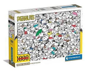 Puzzle Impossible Peanuts 1000 Pièces Scène Snoopy Adultes Dès 18 Ans | Sans aucune image modèle pour un défi d'assemblage vraiment extrême | univers du célèbre chien de bande dessinée | cadeau
