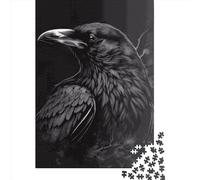 Puzzle impossible pour adultes Raven Animal Art Puzzle de 1000 pièces Puzzle en bois Cadeaux de Noël pour adultes 1000 pièces (75x50 cm)