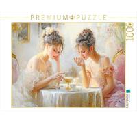 Puzzle · Impressions romantiques du XIXe siècle | Deux jeunes femmes en train de prendre un verre · 1000 pièces · Format assemblé 64 × 48 cm · CALVENDO Puzzle