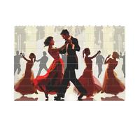 Puzzle imprimé danse de salon 14,4 x 9,8 cm, puzzle rectangulaire difficile pour adultes, cadeau familial, décoration murale décorative