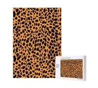 Puzzle imprimé léopard avec boîte de rangement - Puzzle en bois pour adultes et enfants - 300 pièces - Jeu décoratif amusant en famille