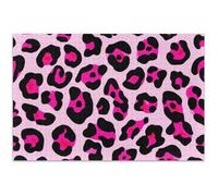 Puzzle imprimé léopard rose noir de 500 pièces pour adulte amusant et idiot - Décoration artistique animale unique - 50,5 x 37,9 cm