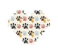Puzzle imprimé patte de chien 10,8 x 12,8 cm, puzzle en forme de cœur pour adultes, décoration murale amusante