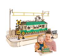 Puzzle in Legno per Adulti - Kit Di Costruzione Modello Tram Cittadino, Modellino Meccanico Fai Da Te Con Struttura, Giocattolo Educativo Intelligente | per Decorazione CASA Ufficio Regalo Crea