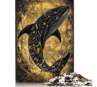 Puzzle in vetro coloré avec balena, 500 pièces, pour adolescenti, Regali, Puzzle in Legno per adulti et adolescenti dai 12 Anni in su, 500 pièces (52 x 38 cm)