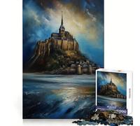 Puzzle Intemporel du Mont Saint Michel 1000 pièces pour Adultes et Adolescents, Jeu Mental apaisant et Relaxant, découpe de qualité supérieure, 38x52cm