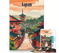 Puzzle Intemporel Rues du Japon 1000 pièces pour Adolescents, Jeu de réflexion, Plaisir partagé, Bords précis, Cadeau de Noël 38x26cm