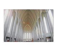 Puzzle Islande 1000 pièces - Église Hallgrimskirkja de Reykjavik - Jeu de Puzzle - Illustration - Souvenir de Voyage - 38 x 26 cm
