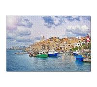 Puzzle Israël 1000 pièces Israël Jaffa Vieille Ville Tel Aviv Puzzle Jeu Œuvre d'art Voyage Souvenir 26x38CM