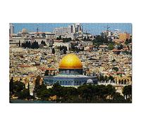Puzzle Israël Vieille Ville de Jérusalem 500 pièces Jeu Illustration Souvenir de Voyage 52x38CM