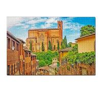 Puzzle Italie 200 pièces Sienne, Jeu de Puzzle, œuvre d'art, Souvenir de Voyage, 35 x 25 cm