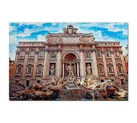 Puzzle Italie 300 pièces Fontaine de Trevi Rome Jeu de Puzzle Œuvre d'art Souvenir de Voyage 38 x 26 cm