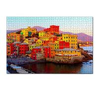 Puzzle Italie Gênes 200 pièces pour Adultes et Famille, Cadeau Souvenir de Voyage 35 x 25 cm