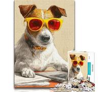 Puzzle Jack Russell Terrier 1000 pièces pour Adultes et Adolescents Jouets éducatifs Jeux Anti-Stress Collection d'artistes Beaux-Arts (26x38cm)