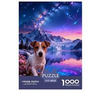 Puzzle Jack Russell Terrier 1000 Pièces pour Adultes Et Enfants, Jeu D'Intelligence, Casse-tête Montagne Neigeuse Nébuleuse, Home Decor, Cadeau Anniversaire 38x26cm/1000pcs