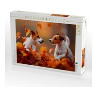 Puzzle · Jack Russell Terrier - Abenteuer im bunten Laub | Spielspaß im Blättermeer · 1000 pièces · Format assemblé 64 × 48 cm · CALVENDO Puzzle