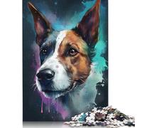 Puzzle Jack Russell Terrier pour Adultes et Adolescents 1000 pièces en Bois Jeux éducatifs à Domicile Jouets DIY 1000 pièces (75 x 50 cm)