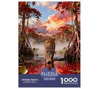 Puzzle Jaguar 1000 Pièces pour Adultes Et Enfants, Plaisir Partagé en Famille, Jeu Éducatif, Puzzles Forêt de Mangrove, Home Decor, Cadeau Famille 70x50cm/1000pcs