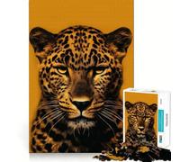 Puzzle Jaguar à Taches Orange pour Adultes, 1000 pièces, Jeu de logique Robuste, Anti-Tension, Bords Transparents, Cadeau de qualité supérieure (38x26cm)