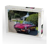 Puzzle · Jaguar E-Type S 2 Roadster (GB, 1969 | Legendärer englischer Roadster im Schlosspark Schwetzingen · 1000 pièces · Format assemblé 64 × 48 cm · CALVENDO Puzzle
