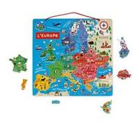 Janod – Jeu éducatif Carte magnétique européenne multicolore – 12 mois-7 ans