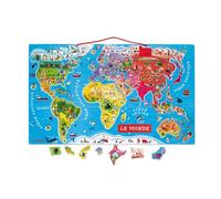 Janod Puzzle magnétique Monde Bleu Taille unique