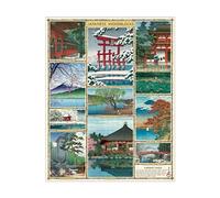 Cavallini 1000 Piece Puzzle, Japanese Woodblocks (PZL/JW)