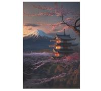 Puzzle Japon Style Puzzles pour AdultesPuzzles en Bois De 1000 Pièces Adultes Cadeaux Jeu Stimulant (78×53cm)