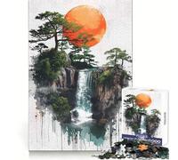 Puzzle Japonais Cascade 1000 pièces pour Adolescents, Stimulant la réflexion et l'agilité, Passe-Temps agréable, Assemblage sécurisé, Cadeau de Noël idéal (38x52cm)
