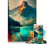 Puzzle Japonais Cascade dans la forêt (38x26cm) 1000 pièces,Jeu de Concentration mentale,découpe de précision,Bords Lisses,Jeu de Construction de Liens significatifs