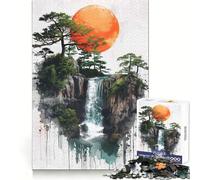 Puzzle Japonais Cascade pour Adolescents 1000 pièces Découpe Impeccable Idée Cadeau Parfaite (38x26cm)