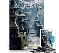 Puzzle Japonais Chemin des lanternes de Pierre, 1000 pièces, pour Adolescents, Jouet Intelligent, Passe-Temps à la Maison, découpe précise, Cadeau attentionné 50x75cm
