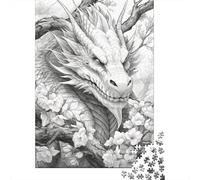 Puzzle japonais de 1000 pièces avec dragon et cerise pour adultes et adolescents, puzzle en papier, cadeaux pour la veille de Noël, 1000 pièces (38 x 26 cm)