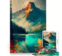Puzzle Japonais de 1000 pièces Cascade dans la forêt pour Adultes, idéal pour se détendre et stimuler Son Esprit Fermeture sécurisée Cadeau de Noël (50x75cm)