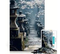 Puzzle Japonais de 1000 pièces Chemin des lanternes de Pierre pour Adolescents Attrait et sérénité Illustration découpée Collection 38x52cm