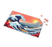 Puzzle japonais de 1000 pièces, motif vague et mont Fuji coucher de soleil pour les tout-petits de 2 à 4 ans, puzzles de 500 pièces (500 pièces)
