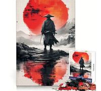 Puzzle Japonais de 1000 pièces représentant Un Guerrier samouraï, idéal pour Adultes, pour développer sa mémoire et se détendre Design élégant et Assemblage Collection d'œuvres d'art (38x26cm)
