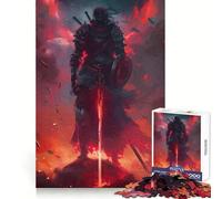 Puzzle Japonais de 1000 pièces représentant Un Guerrier samouraï, idéal pour Les Adolescents Améliore la mémoire, se détend et se perfectionne Facilement Finitions précises Cadeau élégant (38x52cm)