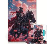 Puzzle japonais de 1000 pièces représentant un guerrier samouraï, idéal pour les adolescents Stimule la mémoire, moments de détente et de sérénité Cadeau d'anniversaire de qualité supérieure (38x26cm)