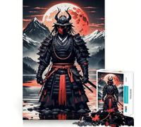 Puzzle Japonais de 1000 pièces représentant Un Guerrier samouraï, idéal pour Les Adolescents Stimule la mémoire, soulage la Tension et Offre Une Belle Finition (50x75cm)