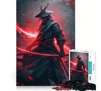 Puzzle Japonais de 1000 pièces représentant Un Guerrier samouraï Un Jeu Difficile pour Adultes Un Jeu de logique et d'adresse pour Passer du Temps en Famille Une œuvre d'art à Collectionner (50x75cm)