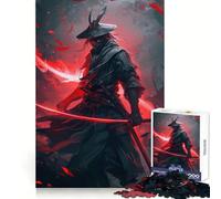 Puzzle Japonais de 1000 pièces représentant Un Guerrier samouraï Un Jeu Difficile pour Adultes Un Jeu de logique et d'adresse pour Passer du Temps en Famille Une œuvre d'art à Collectionner (50x75cm)