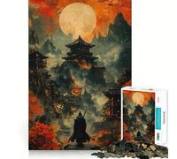 Puzzle Japonais de 1000 pièces sur Le thème des samouraïs, pour Adultes, Jeu de logique Fine, Loisirs, Bords Nets, Objet de Collection (50x75cm)