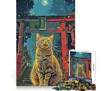 Puzzle Japonais de Chats pour Adultes, 1000 pièces, Stimulant l'esprit, Plaisir Relaxant, Assemblage précis, Cadeau Symbolique (50x75cm)