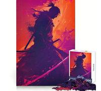 Puzzle Japonais de Guerrier samouraï pour Adultes, 1000 pièces, Exercice cérébral Relaxant, pièce de Collection aux Bords précis (38x26cm)